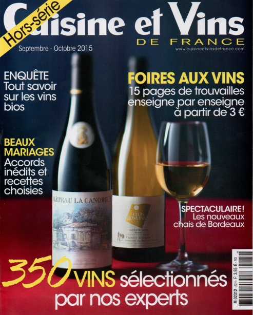 Un article dans Cuisine & Vins de France !